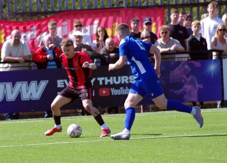 Will Haworth showing plenty of trickery down the right for Goodwick